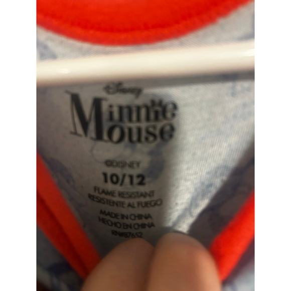 Disney “Minnie Mouse” Kid’s One-piece Pajama Dress Sz. 10/12-Used - Picture 5 of 7